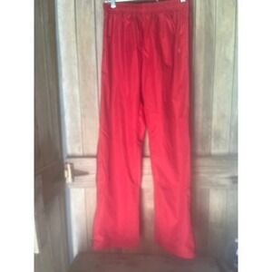 Danskin Now Mens Red Windbreaker Track Pants Mesh Lined Elastic Waist Small